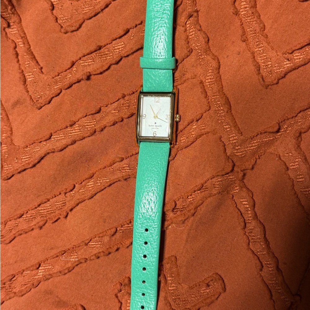 kate spade womens green leather watch